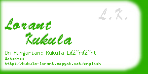 lorant kukula business card